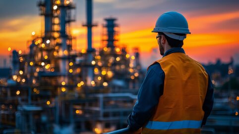 Equipo técnico de Valkiria SA supervisando una planta industrial de energía